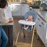 Chaise haute avec plateau 7-en-1 Proper Positioner Deluxe d'Ingenuity - Chambray