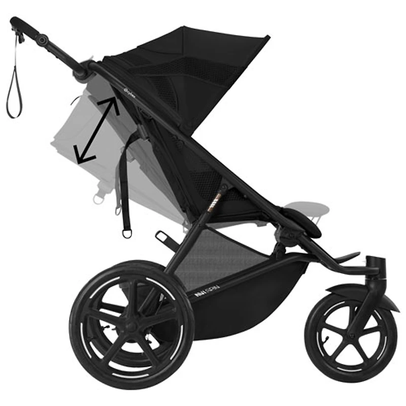 Poussette de jogging AVI Spin de Cybex - Noir lunaire