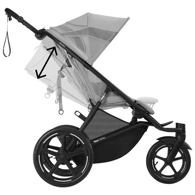 Poussette de jogging AVI Spin de Cybex - Gris brume
