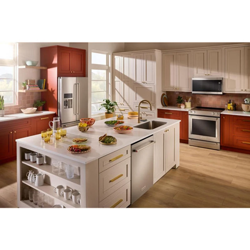 Four à micro-ondes à hotte intégrée de KitchenAid - 1,9 pi³ - Acier inoxydable PrintShield