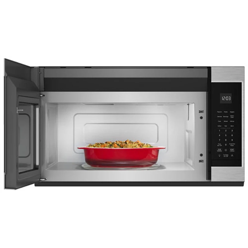 Four à micro-ondes à hotte intégrée de KitchenAid - 1,9 pi³ - Acier inoxydable PrintShield