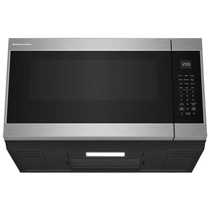 Four à micro-ondes à hotte intégrée de KitchenAid - 1,9 pi³ - Acier inoxydable PrintShield
