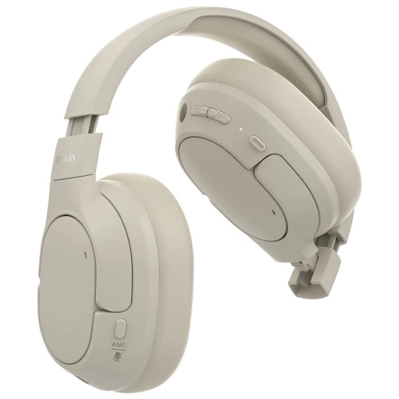 Belkin SoundForm Isolate Over-Ear Noise Cancelling True Wireless Headphones - Sand