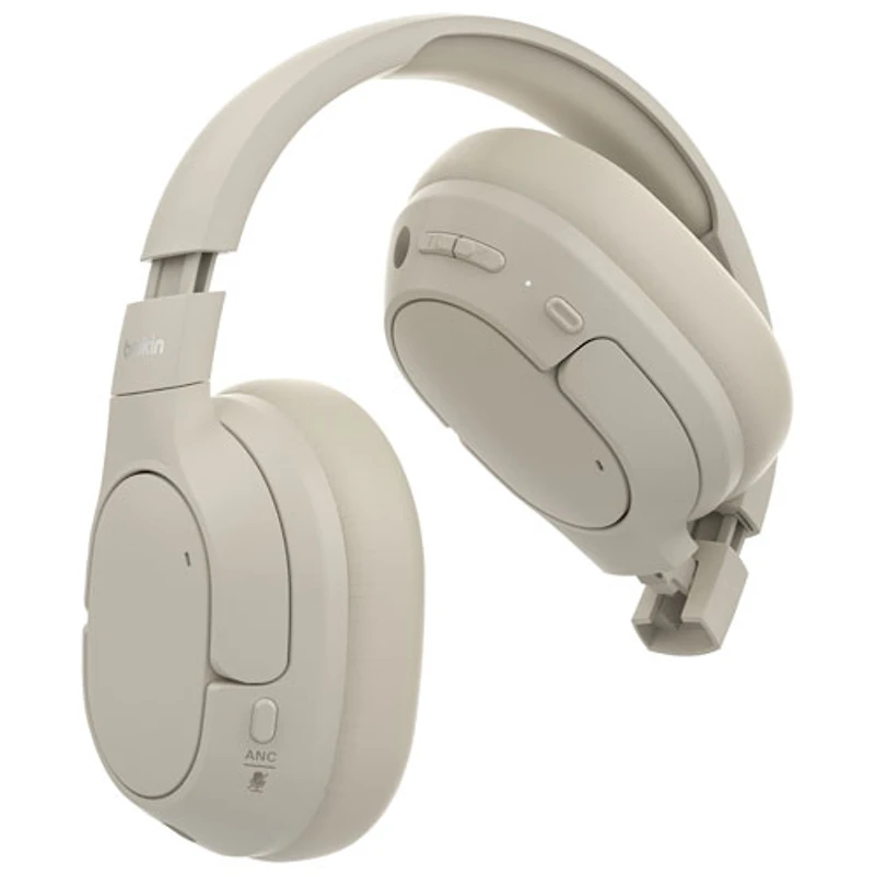 Belkin SoundForm Isolate Over-Ear Noise Cancelling True Wireless Headphones - Sand