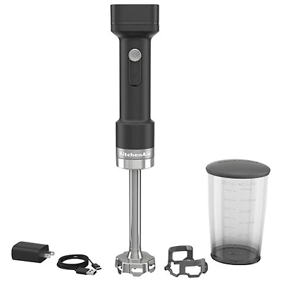 Mélangeur à immersion Go de KitchenAid avec batterie - Noir