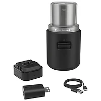 Moulin à café à lame sans fil avec batterie Go de KitchenAid - Noir mat