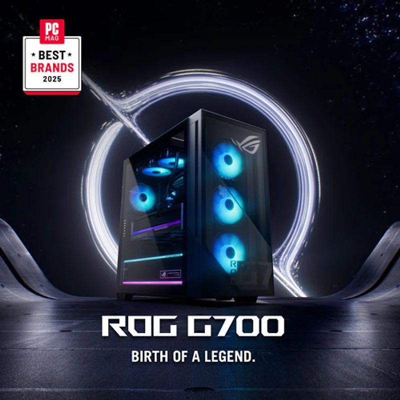 Ordinateur de jeu ROG G700 d'ASUS (Core Ultra 9 285K d'Intel/RAM 64 Go/SSD 2 To/RTX 5090)