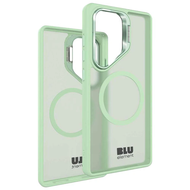 Étui ajusté Nuage chromatique de Blu Element avec MagSafe et béquille pour Galaxy S25 Ultra - Vert pâle
