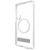 ZAGG Crystal Palace Snap Fitted Hard Shell Case with MagSafe & Kickstand for Galaxy S25 Ultra - Clear