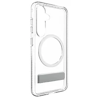 ZAGG Crystal Palace Snap Fitted Hard Shell Case with MagSafe & Kickstand for Galaxy S25 - Clear