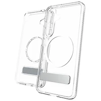 ZAGG Crystal Palace Snap Fitted Hard Shell Case with MagSafe & Kickstand for Galaxy S25 - Clear