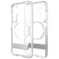 ZAGG Crystal Palace Snap Fitted Hard Shell Case with MagSafe & Kickstand for Galaxy S25 - Clear