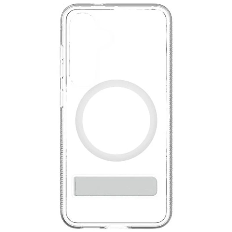 ZAGG Crystal Palace Snap Fitted Hard Shell Case with MagSafe & Kickstand for Galaxy S25 - Clear