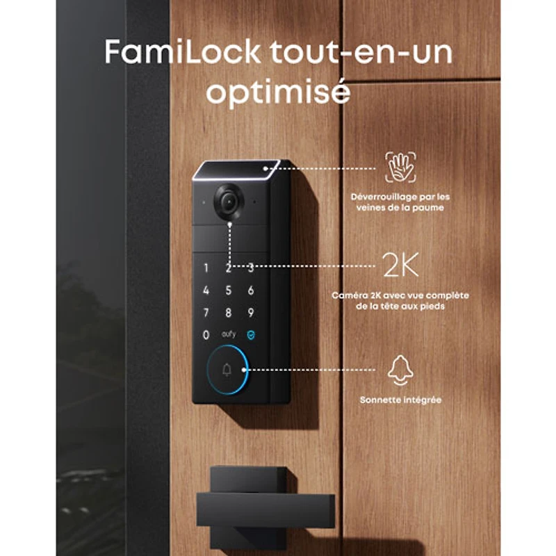 eufy FamiLock S3 Max Video Smart Lock with Palm Wave Unlock - Exclusive Retail Partner
