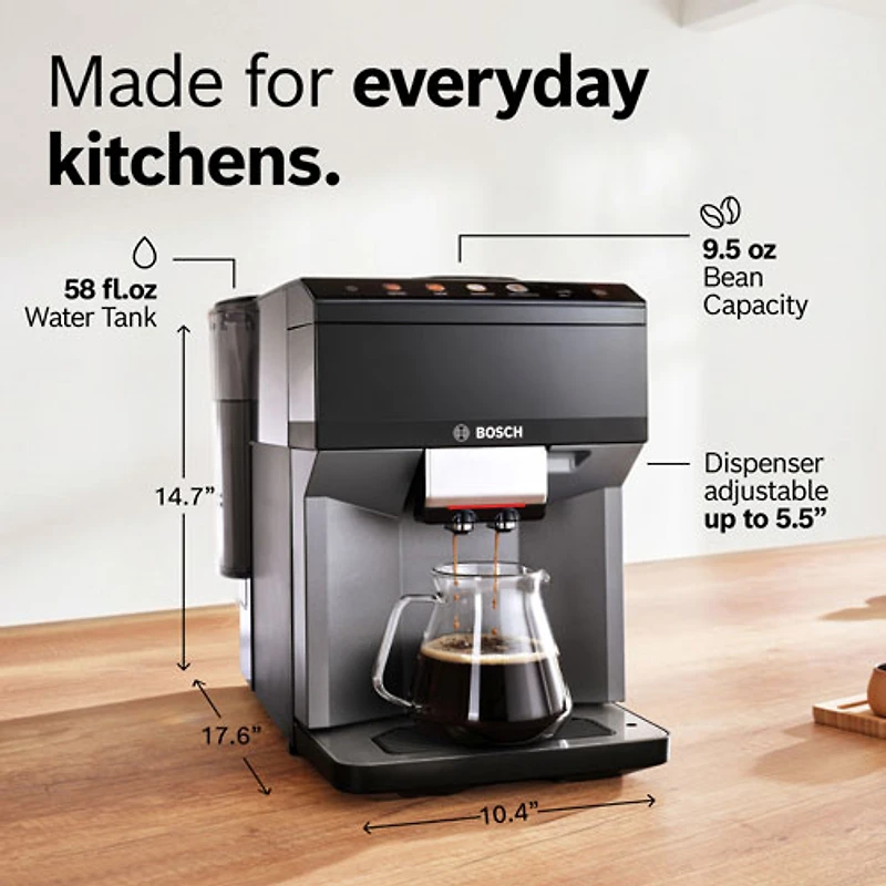 Machine à espresso automatique VeroCafe 500 de Bosch avec mousseur à lait - Noir