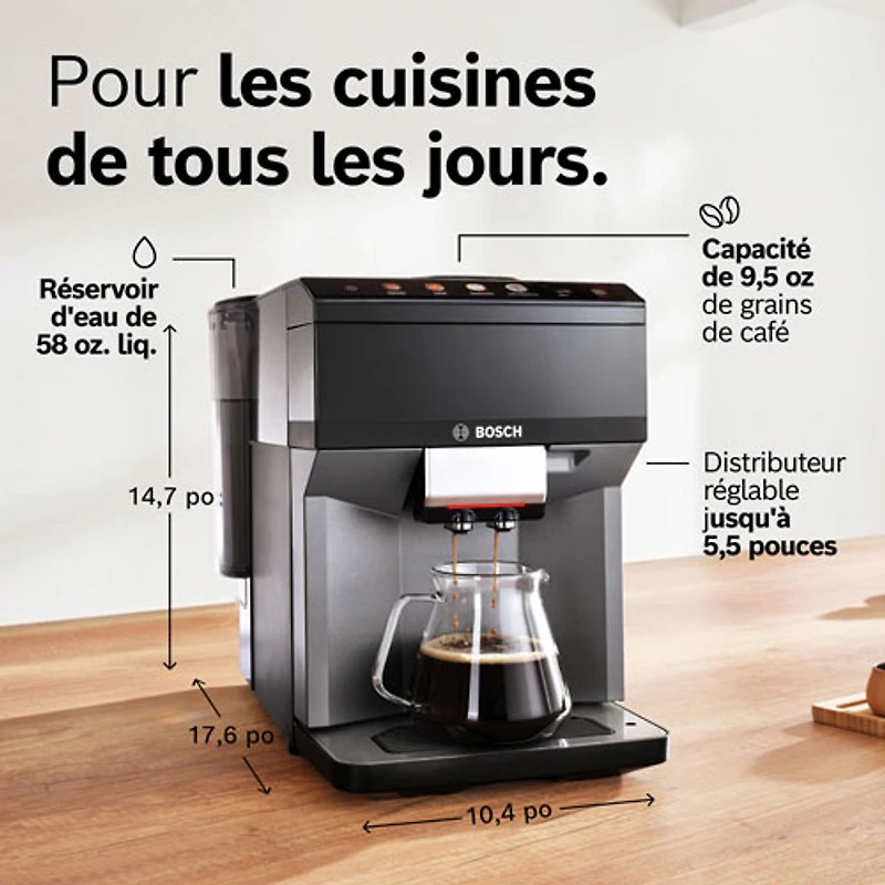 Machine à espresso automatique VeroCafe 500 de Bosch avec mousseur à lait - Noir