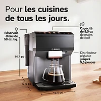 Machine à espresso automatique VeroCafe 500 de Bosch avec mousseur à lait - Noir