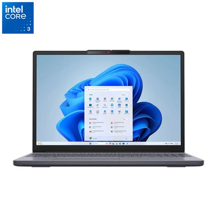 Portable IdeaPad Slim 3i de 15,3 po de Lenovo - Gris luna (Core 3 - 100U d'Intel/RAM 8 Go/SSD 512 Go/Windows 11)