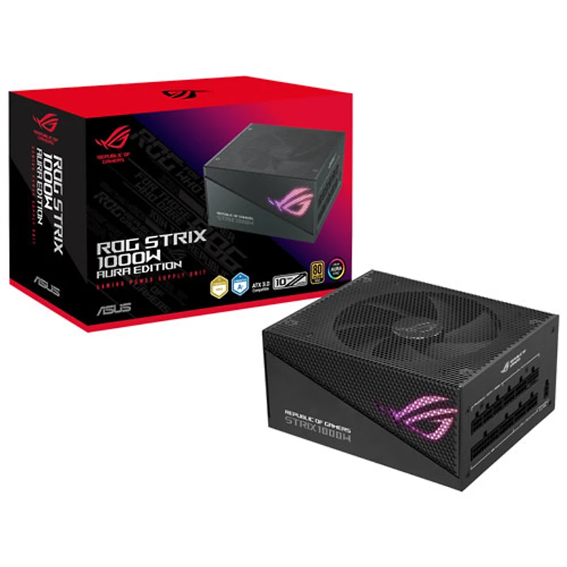 Bloc d'alimentation de 1000 W ROG ATX Gold Aura Edition d'ASUS