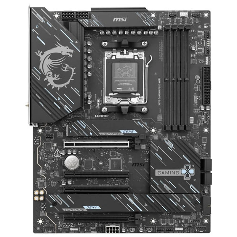 MSI X870 Gaming Plus Wi-Fi 7 ATX AM5 Motherboard for AMD Ryzen 9000/8000/7000 Series CPUs