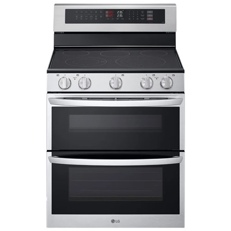 LG 30" 7.3 Cu. Ft. Double Oven 5-Element Freestanding Electric Range (LDEL7324SE) - Stainless Steel