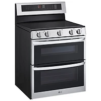 LG 30" 7.3 Cu. Ft. Double Oven 5-Element Freestanding Electric Range (LDEL7324SE) - Stainless Steel