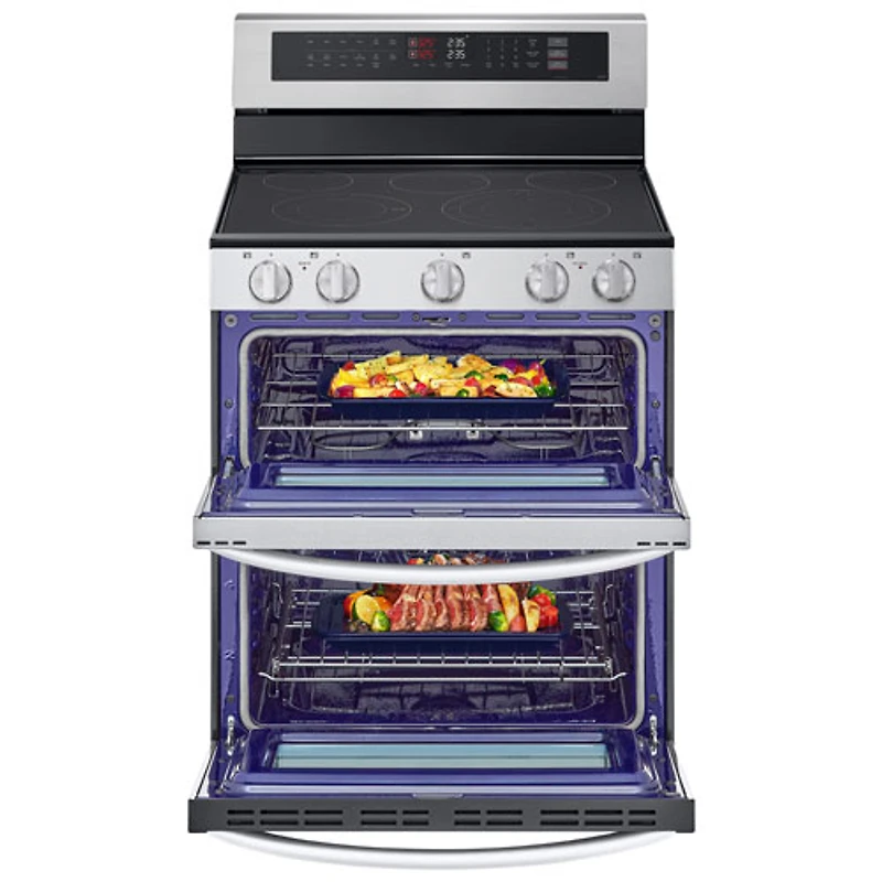 Cuisinière électrique autonome 5 éléments deux fours 7,3 pi³ 30 po de LG (LDEL7324SE) - Inox