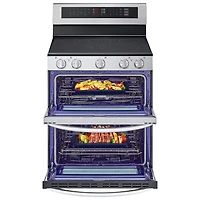 LG 30" 7.3 Cu. Ft. Double Oven 5-Element Freestanding Electric Range (LDEL7324SE) - Stainless Steel