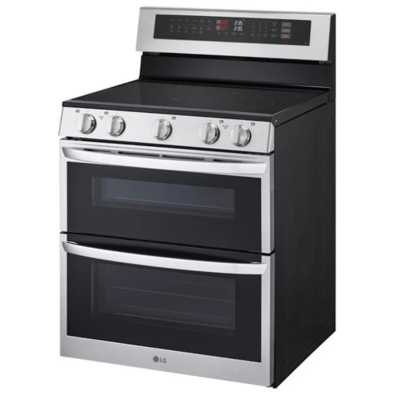 Cuisinière électrique autonome 5 éléments deux fours 7,3 pi³ 30 po de LG (LDEL7324SE) - Inox