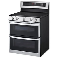 LG 30" 7.3 Cu. Ft. Double Oven 5-Element Freestanding Electric Range (LDEL7324SE) - Stainless Steel