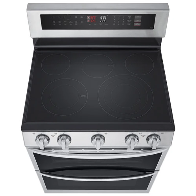 Cuisinière électrique autonome 5 éléments deux fours 7,3 pi³ 30 po de LG (LDEL7324SE) - Inox
