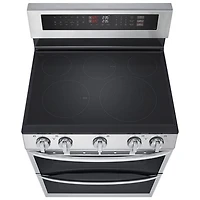 LG 30" 7.3 Cu. Ft. Double Oven 5-Element Freestanding Electric Range (LDEL7324SE) - Stainless Steel
