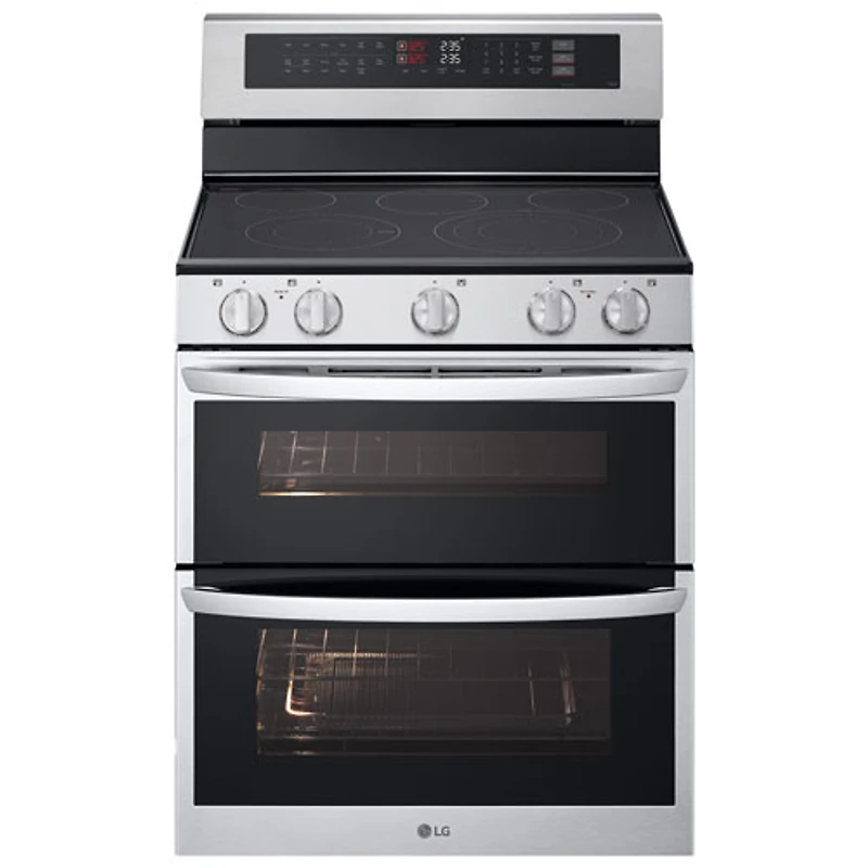 Cuisinière électrique autonome 5 éléments deux fours 7,3 pi³ 30 po de LG (LDEL7324SE) - Inox