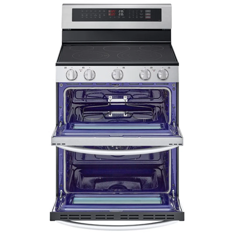 Cuisinière électrique autonome 5 éléments deux fours 7,3 pi³ 30 po de LG (LDEL7324SE) - Inox