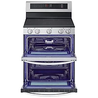 LG 30" 7.3 Cu. Ft. Double Oven 5-Element Freestanding Electric Range (LDEL7324SE) - Stainless Steel