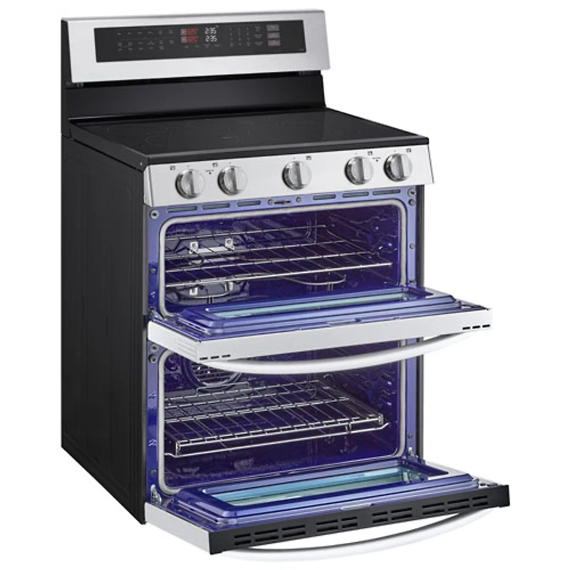 Cuisinière électrique autonome 5 éléments deux fours 7,3 pi³ 30 po de LG (LDEL7324SE) - Inox