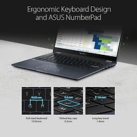Portable professionnel à écran tactile 14 po Vivobook S 14 Flip d'ASUS - Bleu calme (Ci7-13620H d'Intel/RAM 16 Go/SSD 1 To)
