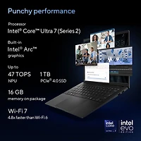 ASUS Vivobook S 14 14" Business Laptop - Neutral Black (Intel Core Ultra 7/16GB RAM/1TB SSD/Win 11 Home)