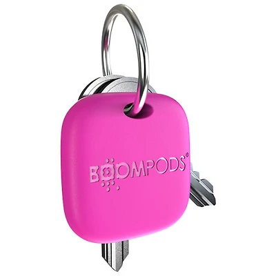 Boompods BoomTag Rechargeable Waterproof Bluetooth Item Tracker - Pink