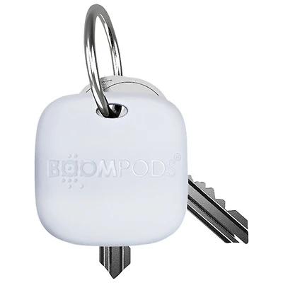 Dispositif de repérage d'article étanche rechargeable Bluetooth BoomTag de BoomPods - Blanc