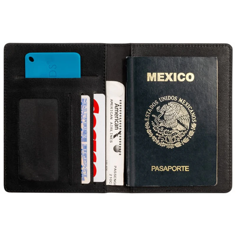Boompods RFID Passport Holder with BoomCard Bluetooth Item Tracker - Black