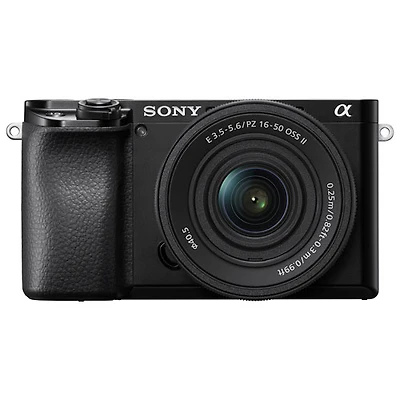 Appareil photo sans miroir APS-C Alpha 6100 de Sony avec objectif 16-50 mm - Noir