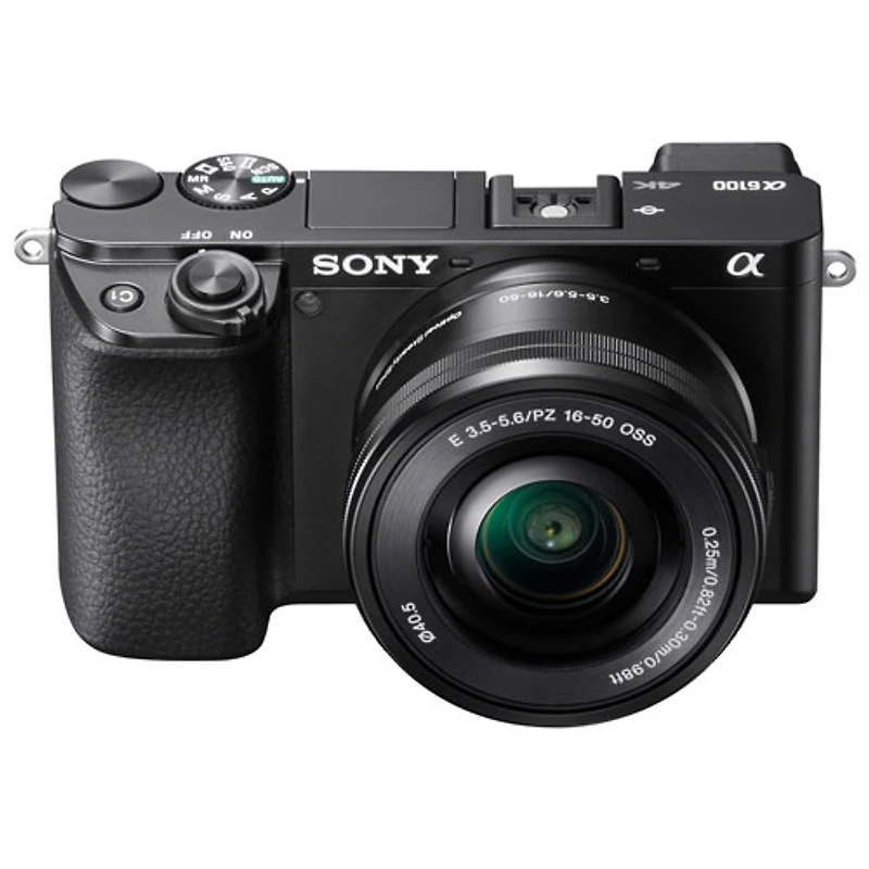 Appareil photo sans miroir APS-C Alpha 6100 de Sony avec objectif 16-50 mm - Noir