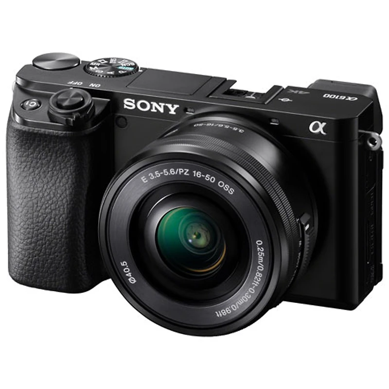 Appareil photo sans miroir APS-C Alpha 6100 de Sony avec objectif 16-50 mm - Noir