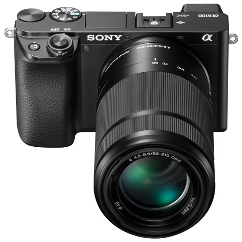 Appareil photo sans miroir APS-C Alpha 6100 de Sony avec objectifs 16-50/55-210 mm - Noir