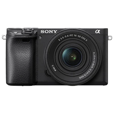 Sony Alpha 6400 APS-C Mirrorless Camera with 16-50mm Lens Kit - Black