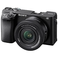 Sony Alpha 6400 APS-C Mirrorless Camera with 16-50mm Lens Kit - Black