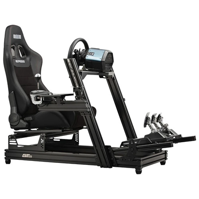 Siège de course inclinable en cuir de PU et en suède ERS5 Elite de Next Level Racing - Noir