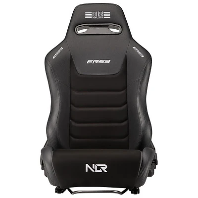 Siège de course inclinable en cuir de PU et en suède ERS3 Elite de Next Level Racing - Noir