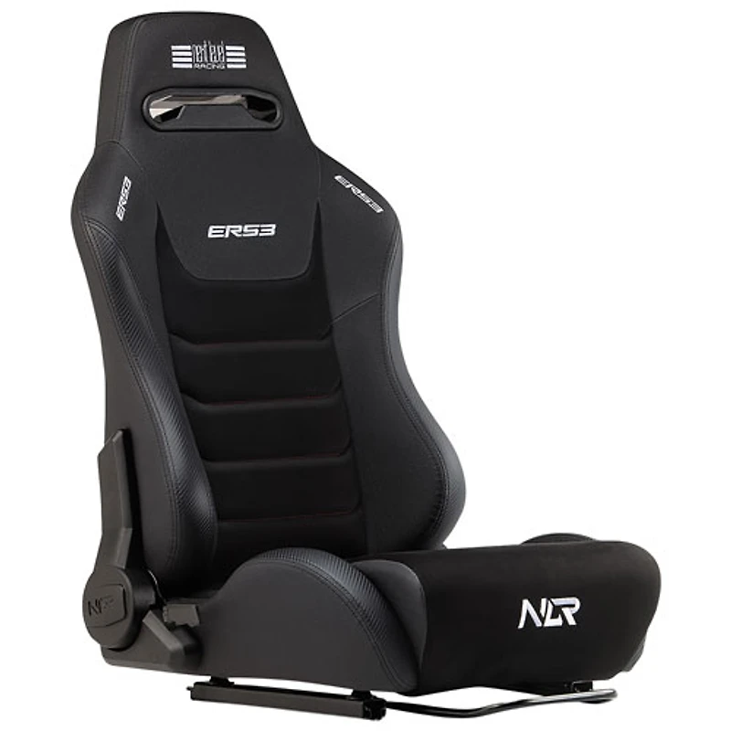 Siège de course inclinable en cuir de PU et en suède ERS3 Elite de Next Level Racing - Noir